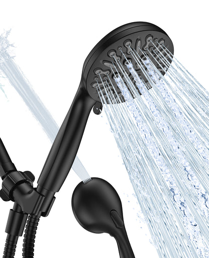 JDO Shower Head with Handheld, High Pressure Handheld Shower Head 9 Settings, Detachable Shower Head Set with Stainless Steel Hose and Shower Bracket