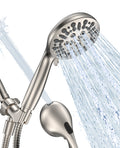 JDO Shower Head with Handheld, High Pressure Handheld Shower Head 9 Settings, Detachable Shower Head Set with Stainless Steel Hose and Shower Bracket