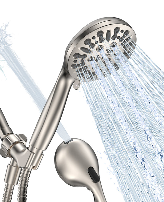 JDO Shower Head with Handheld, High Pressure Handheld Shower Head 9 Settings, Detachable Shower Head Set with Stainless Steel Hose and Shower Bracket