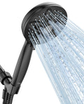 JDO 6-Setting Shower Head with Handheld, High Pressure Hand held Shower Head, 4.7 Inch Chrome Detachable Showerhead Set with 59 Inch Stainless Steel Hose and Adjustable Showerhead Holder