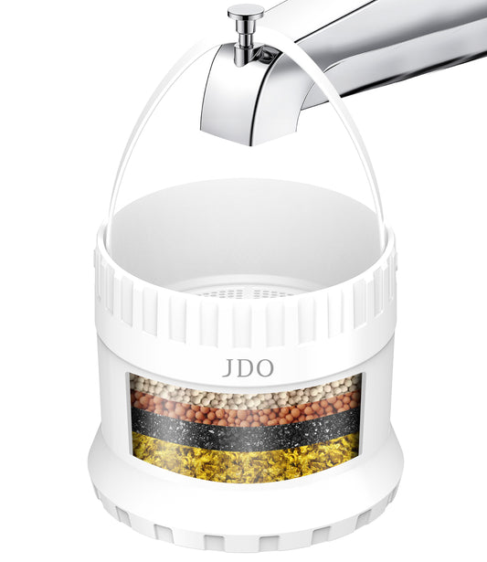 JDO 3000 Gallon Bathtub Water Filter, 15L/Min High Flow Bath Faucet Filter for Hard Water, Chlorine Removal for Skin & Hair Care
